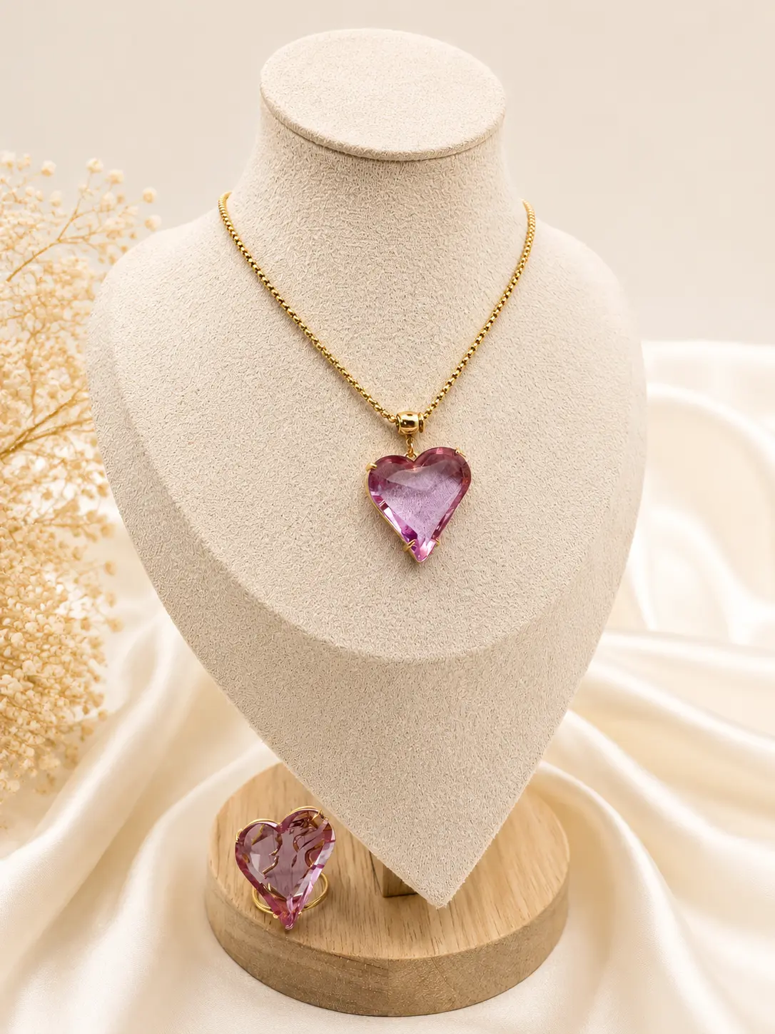 Combo collana anello Cuore Crystal - immagine 3