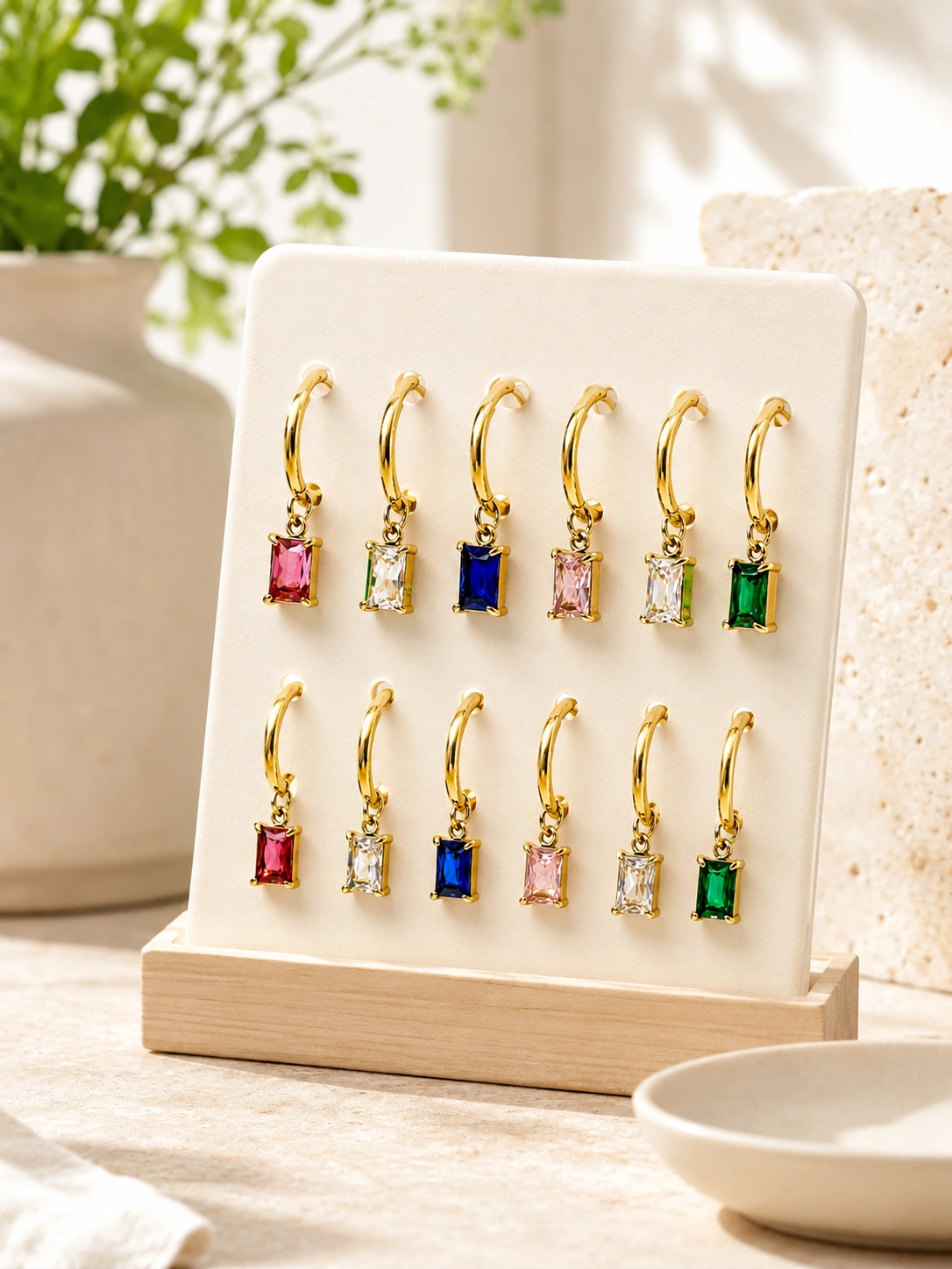 Orecchini Multicolor Baguette