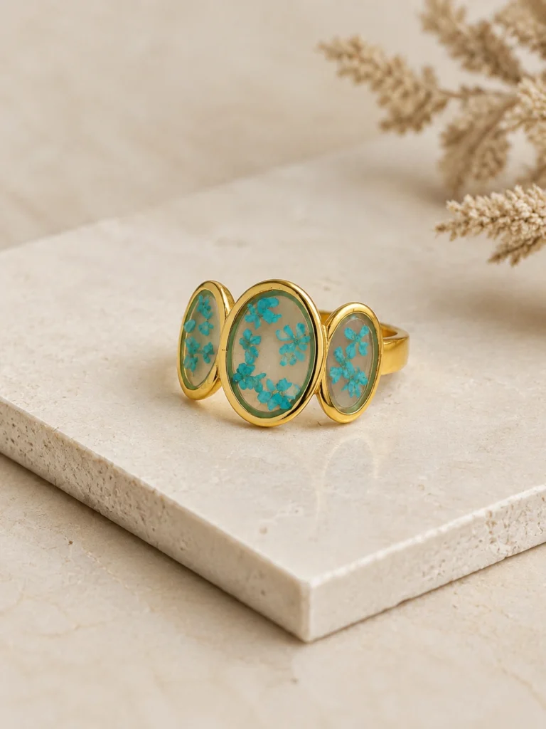 Anello Petali d'Azzurro