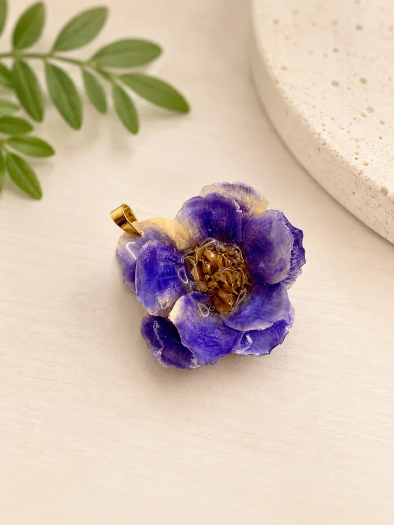 Ciondolo Fiore Viola
