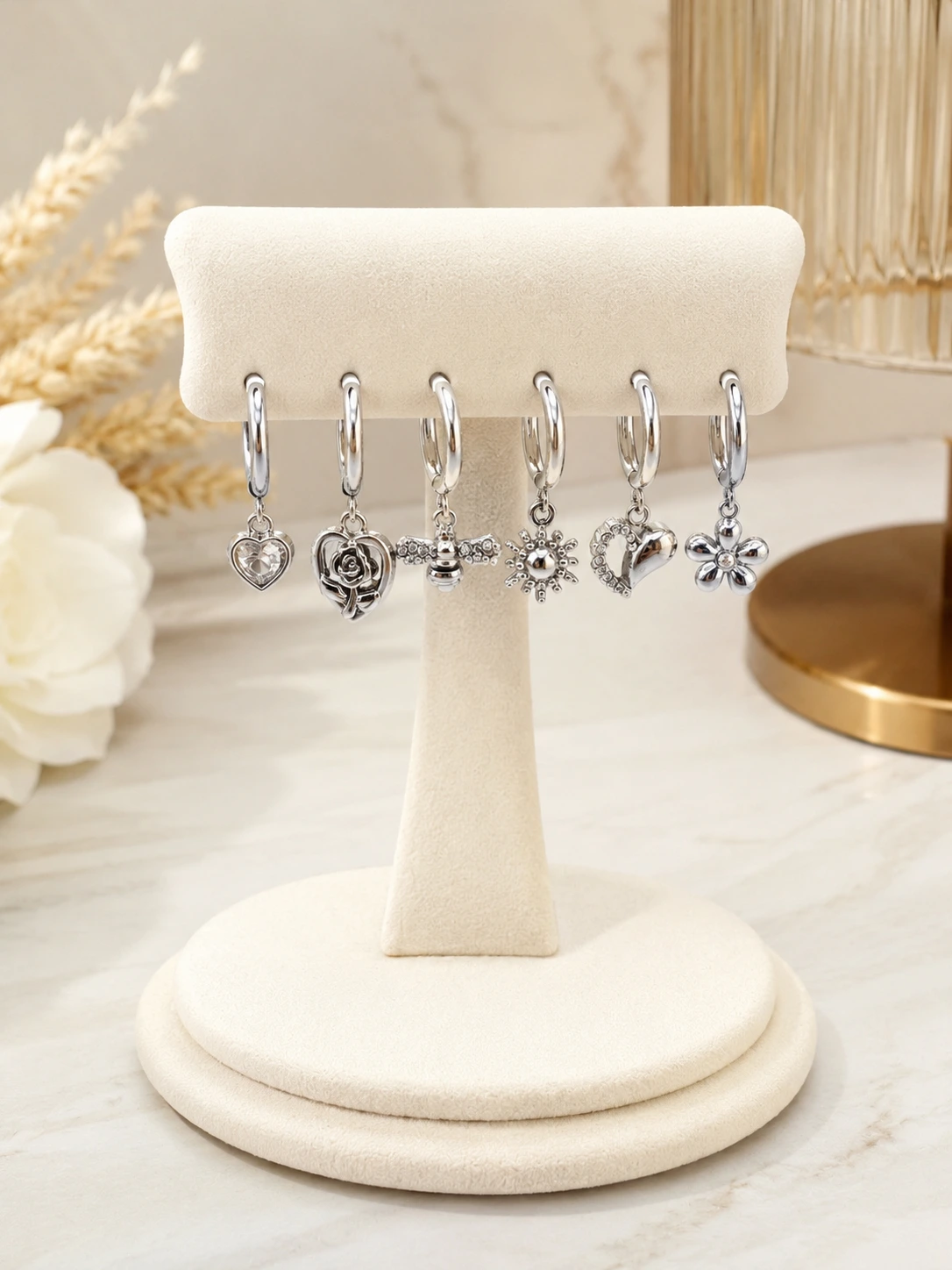 Set Orecchini Charms Silver