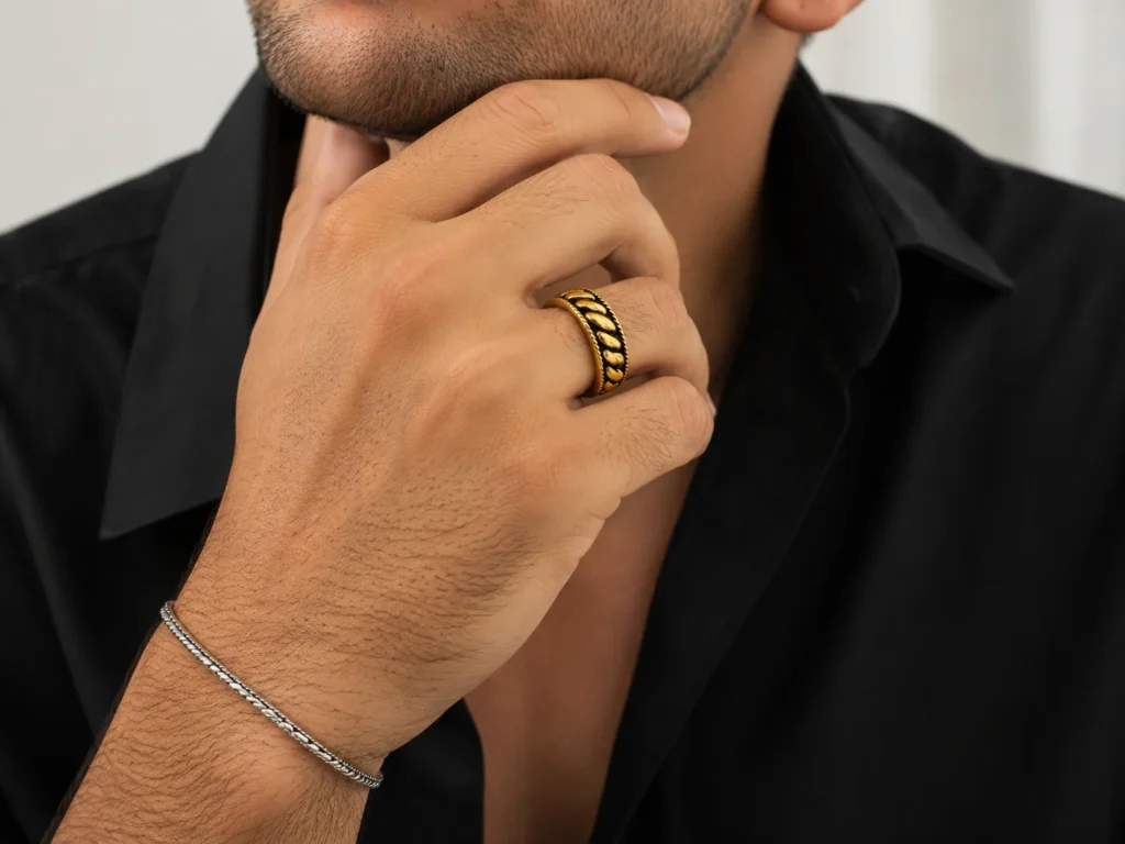 Anello Uomo Intreccio