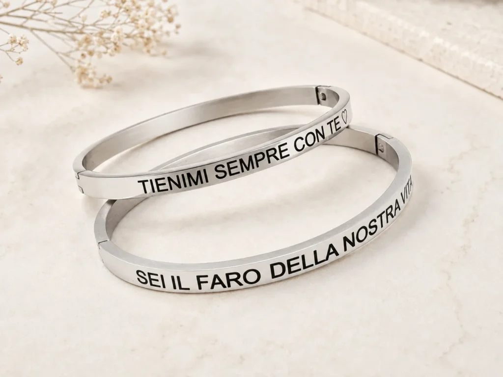 Bracciale uomo frase