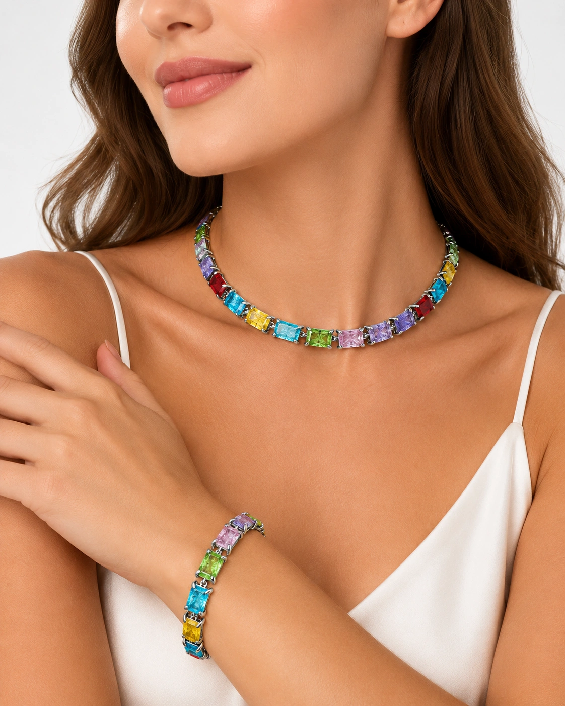 Set Iris – Collana Choker e Bracciale - immagine 2